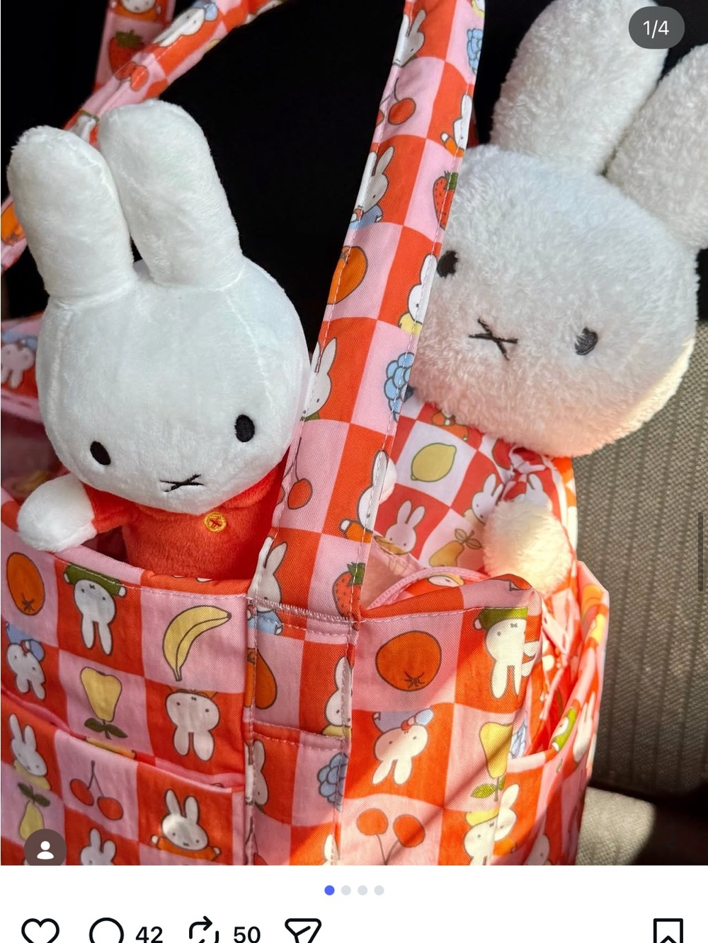 BAGGU X Miffy Every Day Cloud Bag - Urban outfitters exclusive